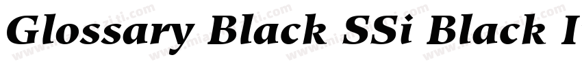 Glossary Black SSi Black Italic字体转换